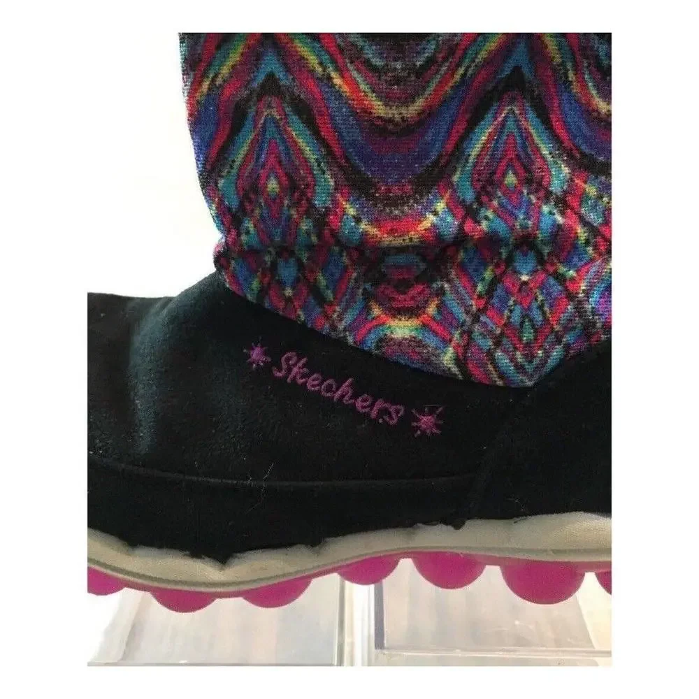 Skechers Skech-Air Boots Air Chills  Womens 5‎ Winter Suede Fabric Mid Calf Boho